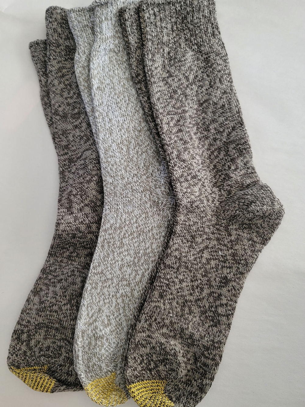 NWT Classic Men's Marled Crew Socks - Brown/Gray (3 Pack) OS
